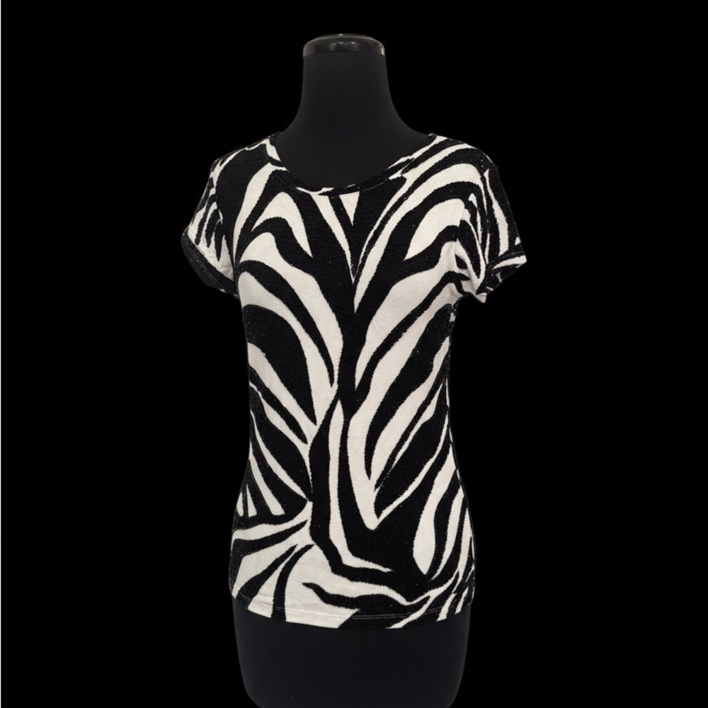 Zebra‎ Print hand beaded Women's Top